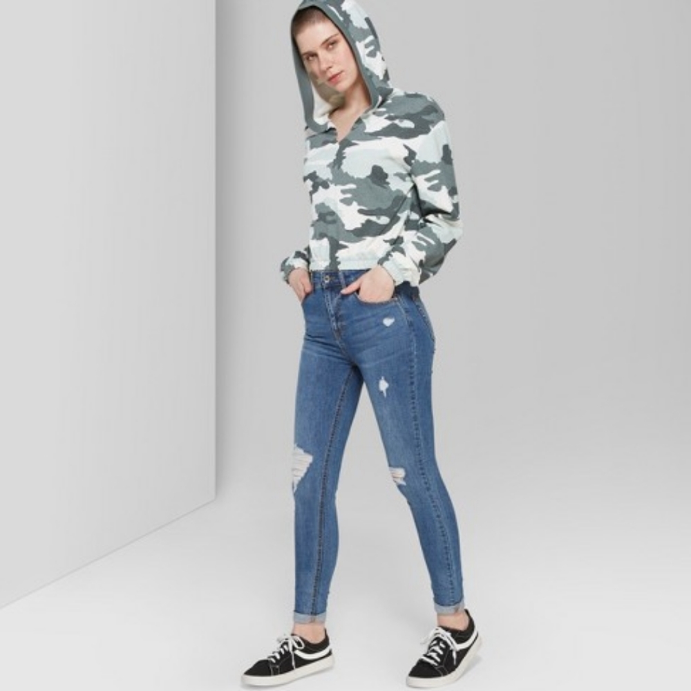 high rise wild fable skinny ripped jeans